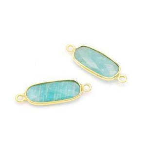 semi precious stones set pendant and link