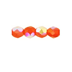 Czech fire-polished beads Hyacinth AB - 6mm - Trou : 1mm (1 fil-25)