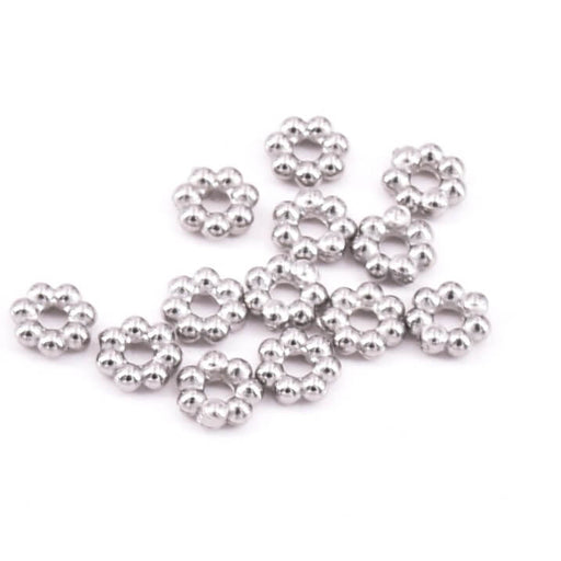 Buy Heishi bead spacer beaded Stainless steel - 3x1mm - Hole: 1mm (20)