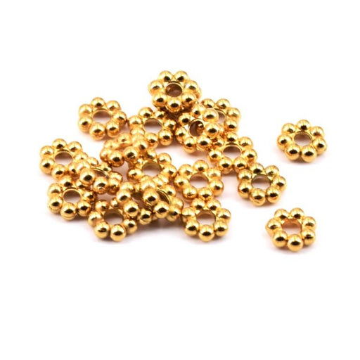 Heishi bead spacer beaded spacer golden stainless steel - 3x1mm (20)