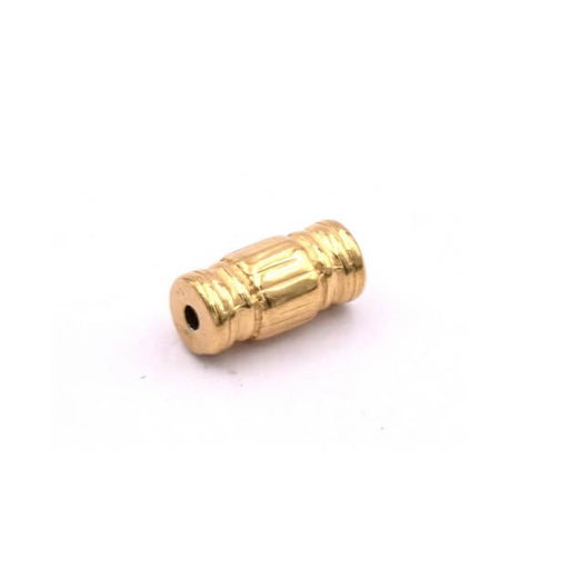 Ethnic tube bead golden stainless steel - 10x5mm - hole: 1.2mm (1)