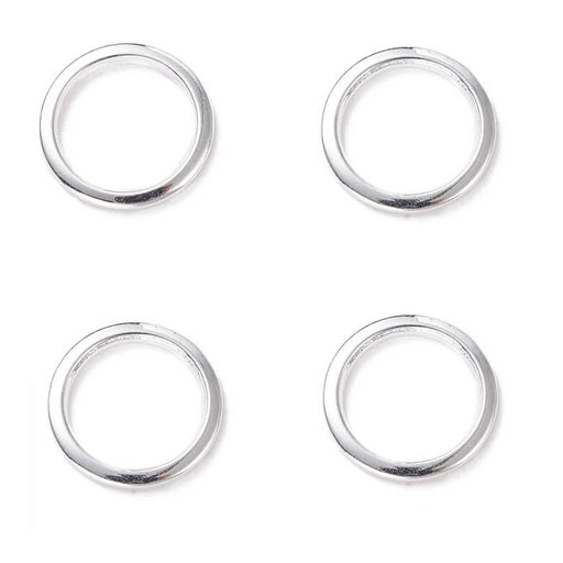 Buy Round connector ring silver stainless steel silver color - 10x1mm (4)