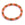 Beads wholesaler Nepalese crocheted bangle bracelet orange and beige chevron 65mm (1)