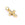 Beads Retail sales Charm pendant cross brass flash gold - 6 zircons - 12x8mm (1)