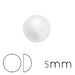 Round cabochon Preciosa White Pearl Effect 5mm (4)