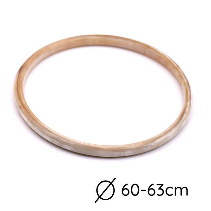 Natural horn bangle bracelet 60-63mm - Thickness: 4mm (1)