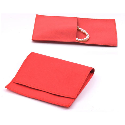 Case-shaped pouch in red velvet microfiber 15x8mm (1)