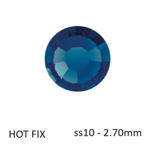 Preciosa Flatback Hotfix Rhinestones Montana - ss10-2.70mm (80)