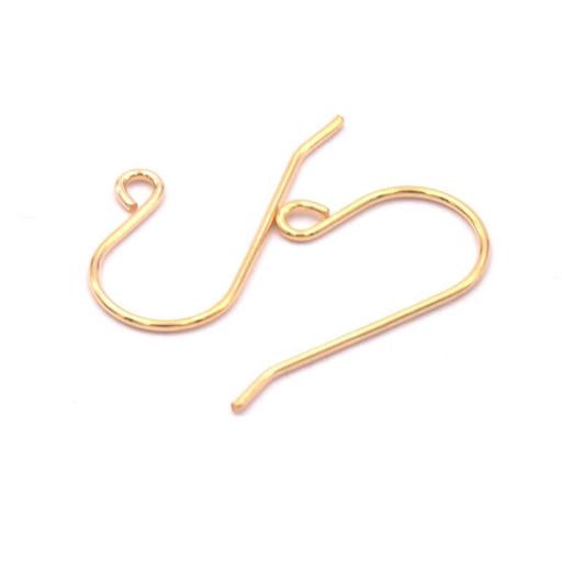 Hook earrings 925 silver, gold plated 1 micron - 10x9x17mm (2)