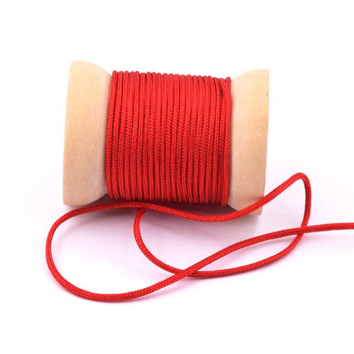 Braided nylon cord Red - 1.5mm (3m)