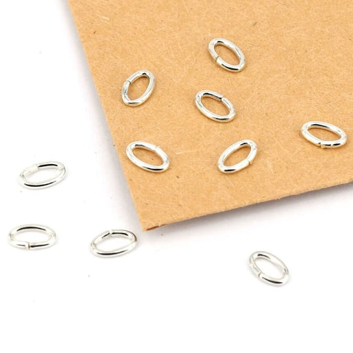 Buy Jump ring oval sterling silver - 5x3x0.7mm (10)