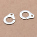 Handcuff connector clasp - Sterling silver plated 10 microns 15x12mm (1 pair)