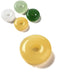 Donut rondelle glass bead Yellow jade imitation - 10x3.5mm (4)