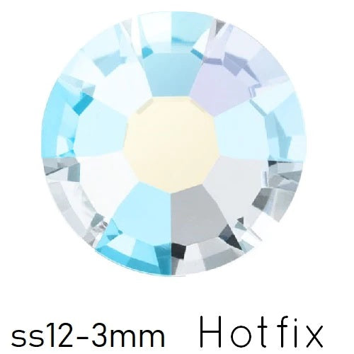 Preciosa Crystal AB flatback Hotfix - ss12-3mm (80)