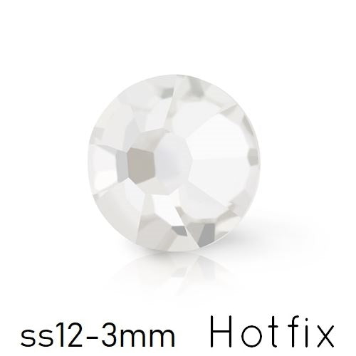 Preciosa Crystal Silver Flare Flatback Hotfix - ss12-3mm (80)