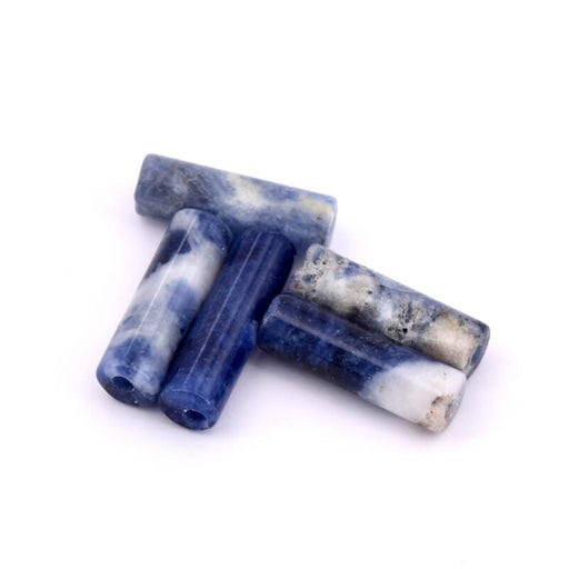 Sodalite cylinder beads 23x4.5mm - Hole: 0.8mm (5)