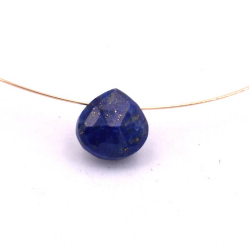 Buy Pear heart drop pendant faceted Lapis lazuli - 8.5x8mm (1)