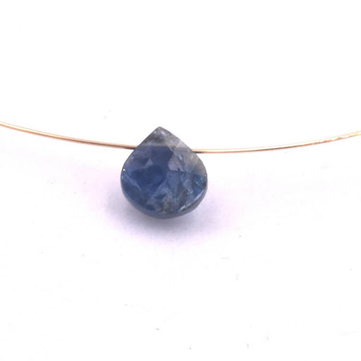 Blue Kyanite faceted pear heart pendant 6.5x6.5mm (1)
