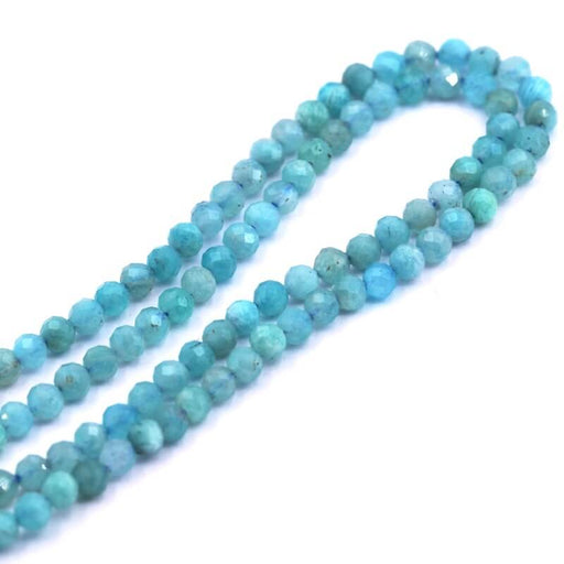 Buy Amazonite faceted round beads 3.5mm - hole 0.6mm (1 Strand-39cm)