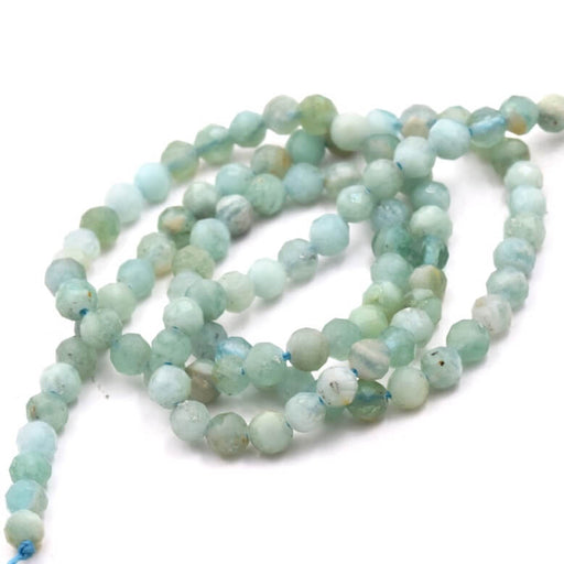 Buy Natural green Jasper faceted round bead 4mm (1Strand - 38cm)
