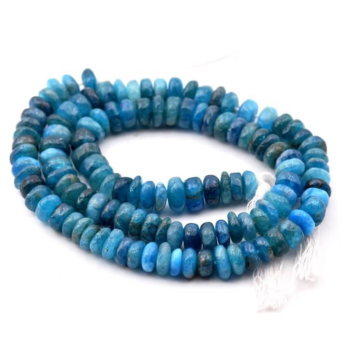 Apatite Heishi Bead 5-6x2.5-4mm - Hole: 0.5mm (1 Strand - 34cm)