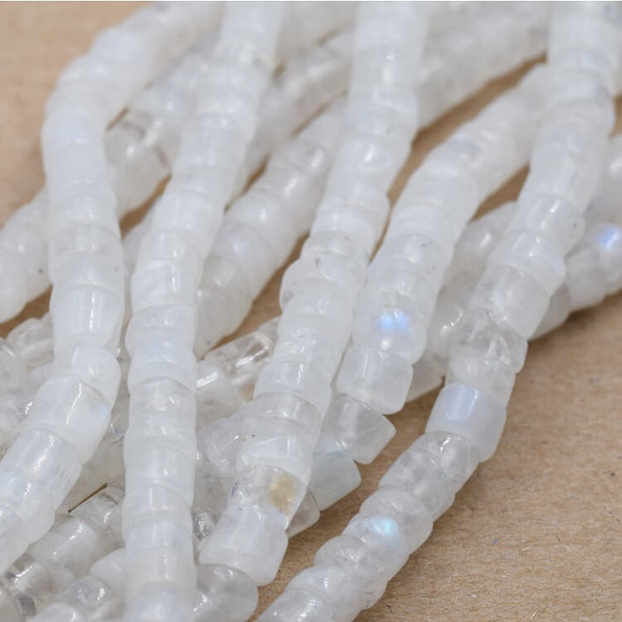 Heishi bead rondelle Moonstone 4-5x3-4mm (1 Strand-32cm)