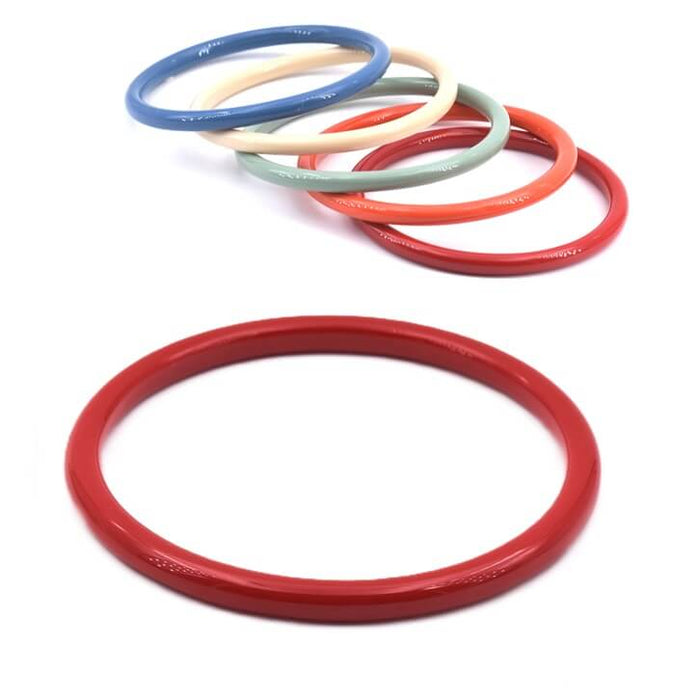Red Resin Bangle Bracelet, 6mm - 68cm Inner Diameter