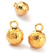 Round Pendants Ball Stainless Steel Hammered Gold 6mm (2)