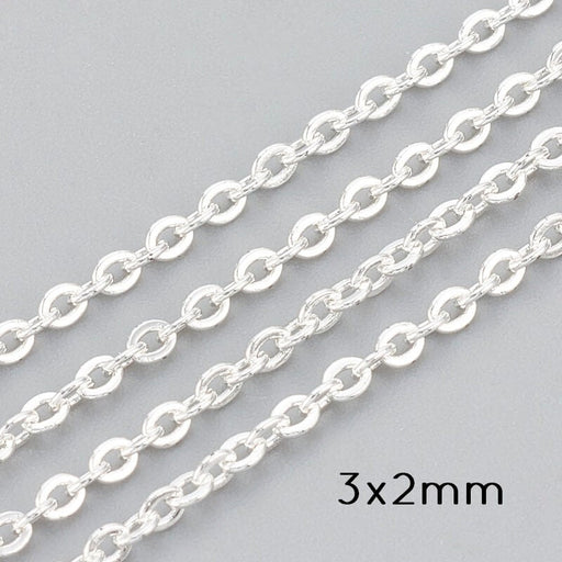 Stainless Steel Rolo Chain SILVER 3x2mm (1m)
