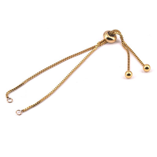 Buy Adjustable Chain BraceletStainless steel Gold - 2x12cm (1)