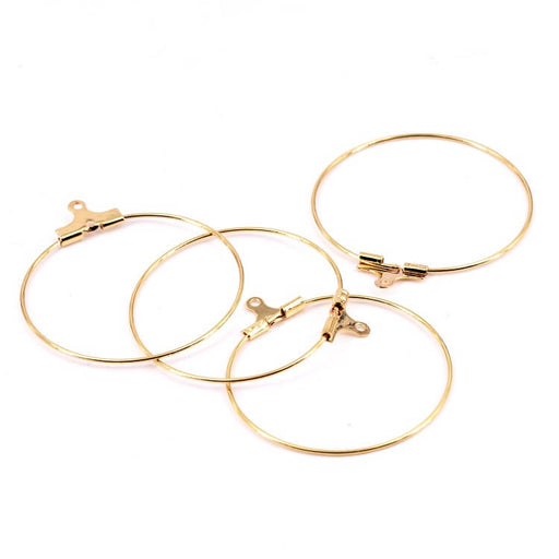 Hoop Earrings pendant Stainless Steel Golden 31mm-0.7mm (4)