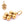 Beads wholesaler Pendant 7 beads stainless steel golden 11x7.5mm - Hole: 2.8mm (1)