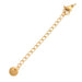 Lobster Clasp and extender chain 5cm with Medal - Stainless Steel Gold (1)
