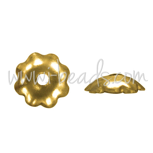 Bead caps metal gold finish 5mm (10)