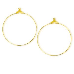 Beading hoop finding metal gold finish 30mm (2)