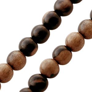 Wooden tiger ebony round beads strand 10mm (1)