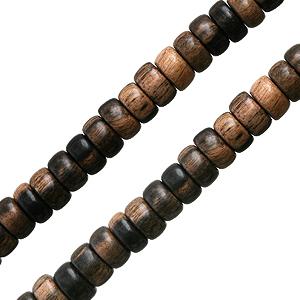 Wooden tiger ebony pukalet heishi beads strand 8x4mm Hole 0.7mm (1)(1)
