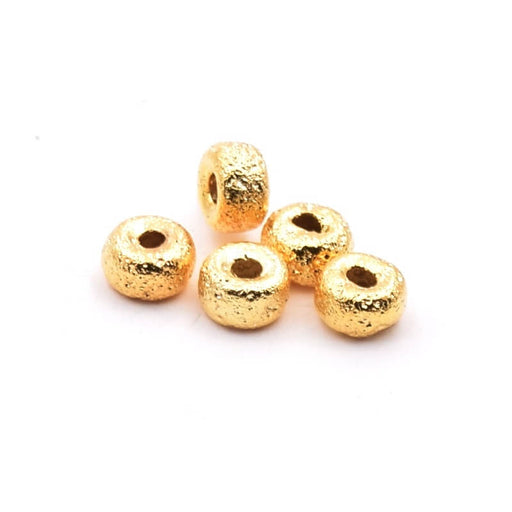 Buy Spacer Beads Stardust Golden Brass Quality 4x2.5mm (10)