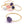 Beads wholesaler Ring Pendant Amethyst 22mm Flash Gold (1)