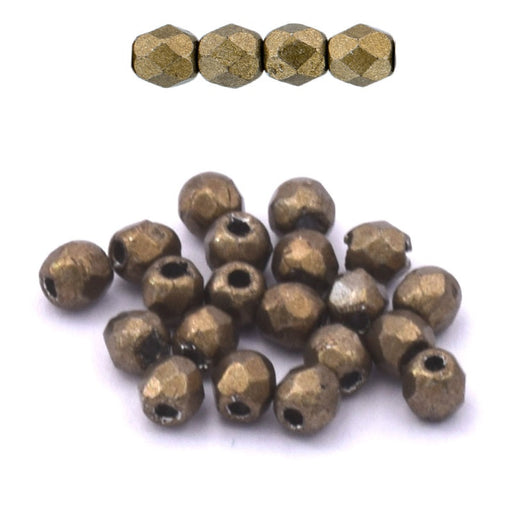 Firepolish faceted Bead Saturated Metallic Emperador 2mm (30)