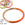 Beads wholesaler Horn bangle bracelet lacquered Tangelo orange - 65mm - Thickness: 3mm (1)
