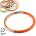 Horn bangle bracelet lacquered Tangelo orange 60-63mm - Thickness: 3mm (1)