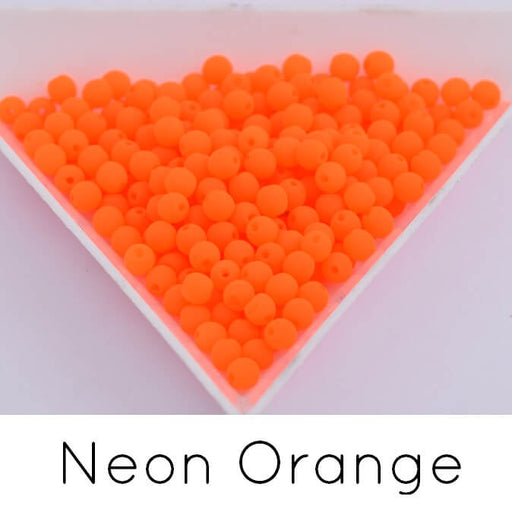 Buy Firepolish round bead neon orange 3mm (30)