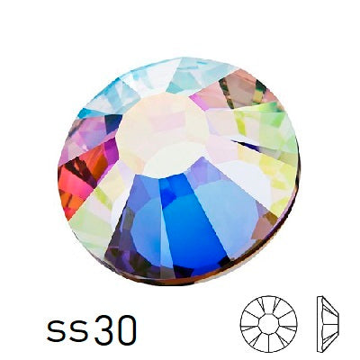 Buy Flatback Preciosa Crystal AB ss30-6.35mm (12)