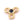 Beads wholesaler Connector Trio Zircon Golden Brass Quality BLUE Zircon 6.5x7mm - Hole: 1.4mm (1)