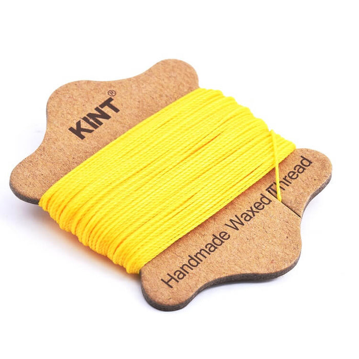 Twisted cord Nylon Waxed Brazilian Sunflower Yellow 0.65mm - 20m spool (1)