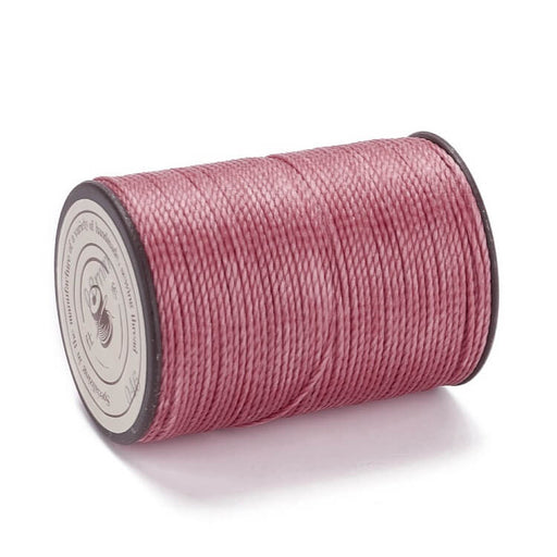 Brazilian waxed twisted polyester cord old pink 0.8mm - 50m (1)