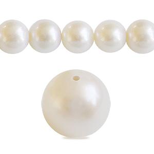 Freshwater pearls potato round shape white 6mm (1)