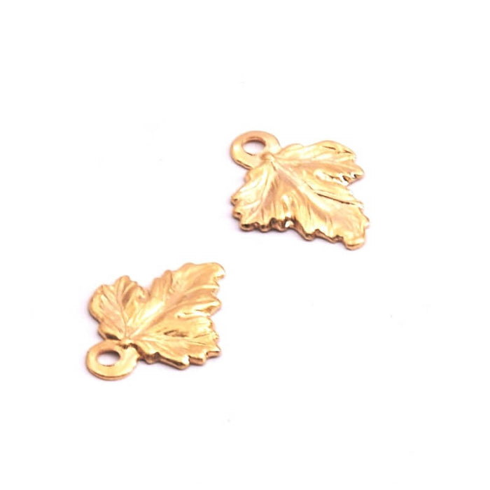 Mini Charm Gold Filled Leaf 10x8mm (2)