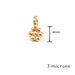 Tiny Charm Beaded Flower Gold Plated 3 Microns - 4mm (1)
